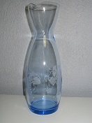 Carafe  bleue "Vigne"