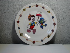 Assiette de décor enfant "Pinocchio"
