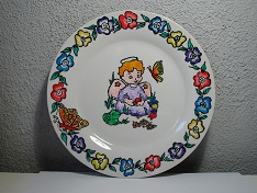 Assiette de décor enfant  "Ange"