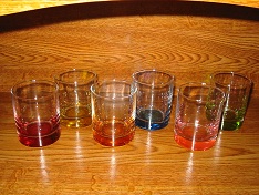 6 VERRES COULEUR